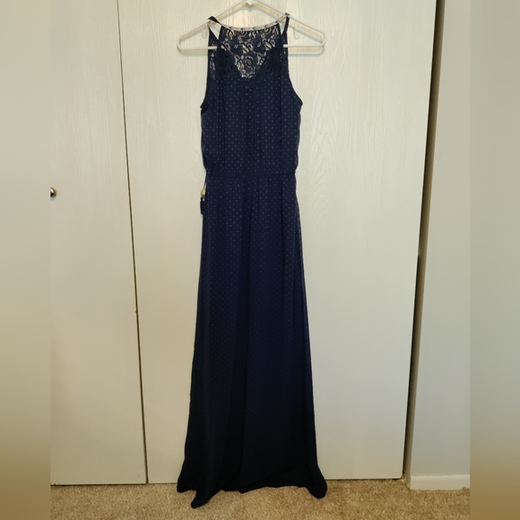DR2 navy clip dot maxi dress - Picture 5 of 12